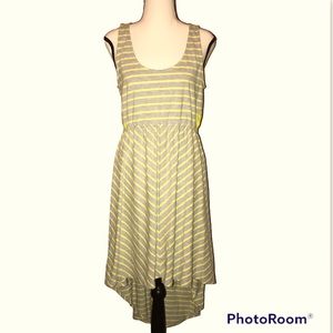High Low Striped Sleeveless Summer Dress